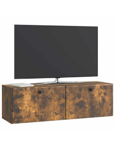 Mobile Porta TV da Muro Rovere Fumo 98 x 31 x 30 cm 2