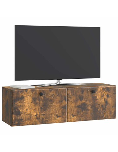Mobile Porta TV da Muro Rovere Fumo 98 x 31 x 30 cm