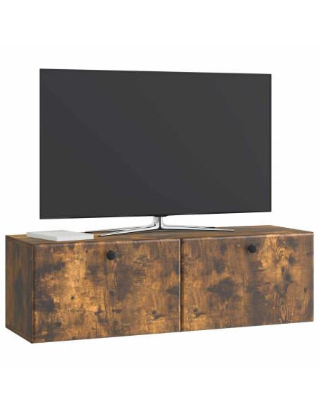 Mobile Porta TV da Muro Rovere Fumo 98 x 31 x 30 cm