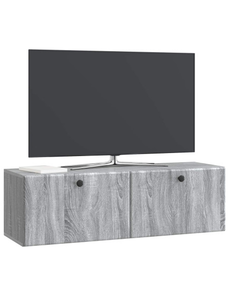 Mobile Porta TV da Muro Grigio Sonoma 98 x 31 x 30 cm