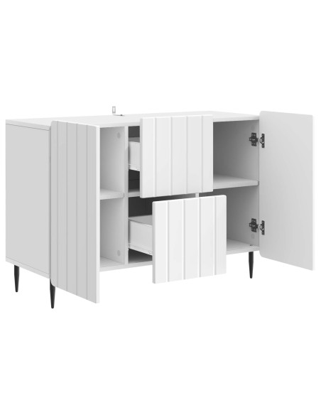 Credenza Bianco Lucido 89 x 34,5 x 62 cm Legno ingegnerizzato