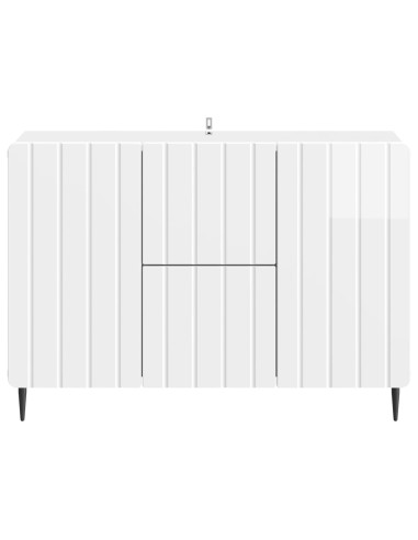 Credenza Bianco Lucido 89 x 34,5 x 62 cm Legno ingegnerizzato