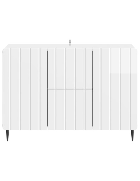 Credenza Bianco Lucido 89 x 34,5 x 62 cm Legno ingegnerizzato