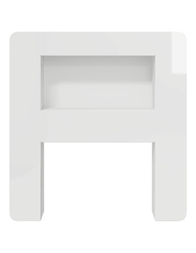 Testata del letto Bianco Lucido Legno ingegnerizzato