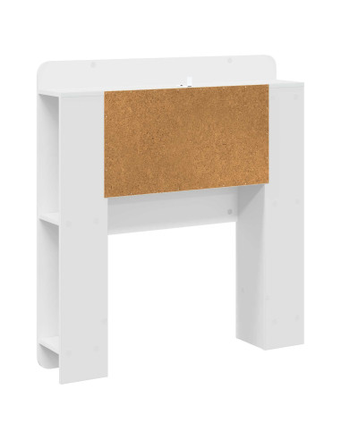 Testata del letto Bianco Lucido Legno ingegnerizzato