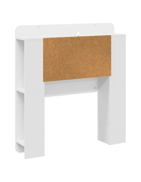 Testata del letto Bianco Lucido Legno ingegnerizzato