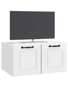 Mobile Porta TV da Muro Bianco Lucido 59,5 x 41 x 30 cm 2