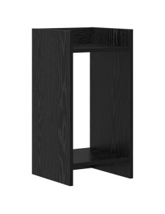Supporto per piante con lo scaffale Rovere Nero 30 x 30 x 60 cm 2