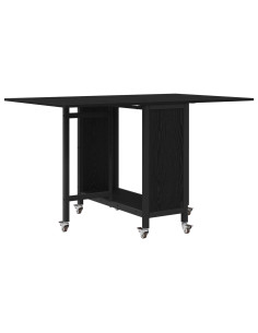 Tavolo da pranzo pieghevole con ruote 130 x 80 x 76,5 cm 2