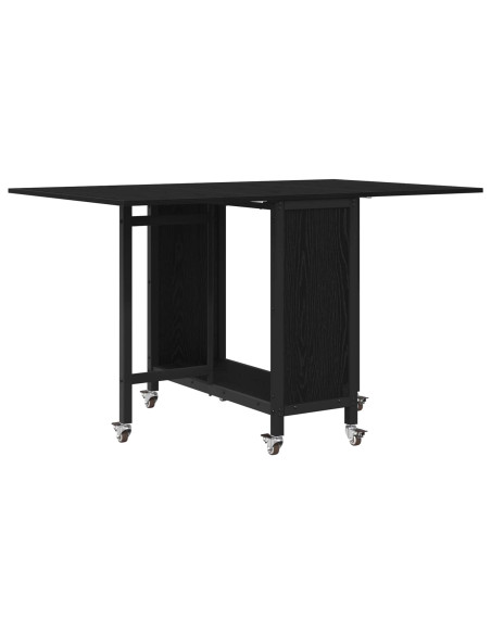 Tavolo da pranzo pieghevole con ruote 130 x 80 x 76,5 cm
