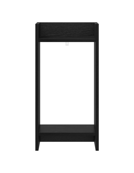 Supporto per piante con lo scaffale Rovere Nero 30 x 30 x 60 cm