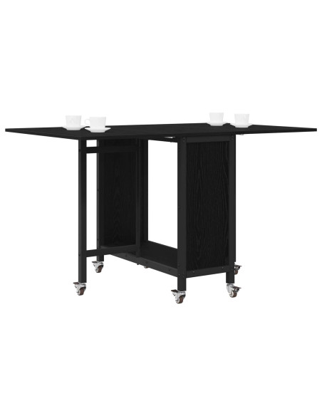 Tavolo da pranzo pieghevole con ruote 130 x 80 x 76,5 cm