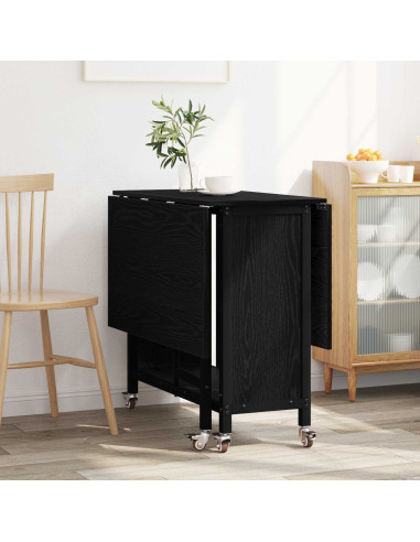 Tavolo da pranzo pieghevole con ruote 130 x 80 x 76,5 cm
