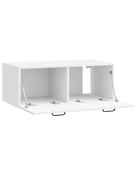 Mobile Porta TV da Muro Bianco Lucido 78,5 x 41 x 30 cm