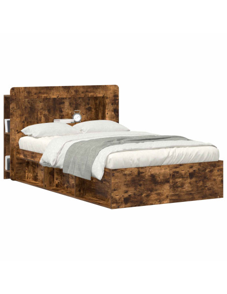 Testata del letto Rovere Fumo Legno ingegnerizzato