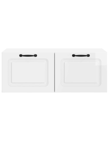 Mobile Porta TV da Muro Bianco Lucido 78,5 x 41 x 30 cm