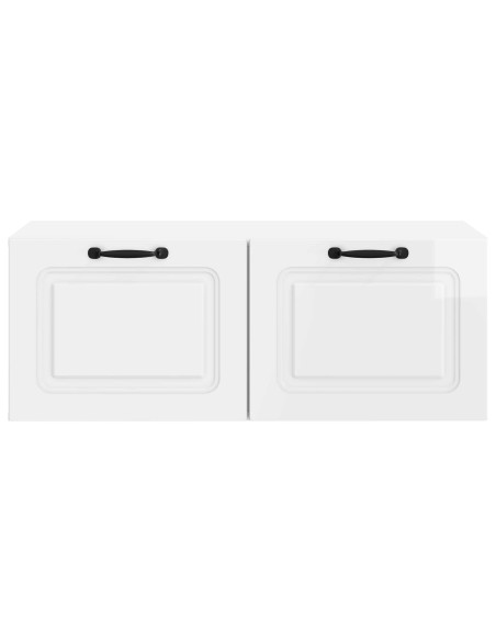 Mobile Porta TV da Muro Bianco Lucido 78,5 x 41 x 30 cm