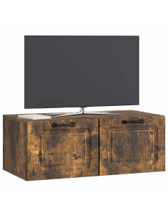 Mobile Porta TV da Muro Rovere Fumo 78,5 x 41 x 30 cm 2