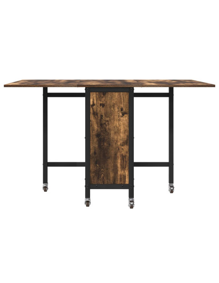 Tavolo da pranzo pieghevole con ruote 130 x 80 x 76,5 cm