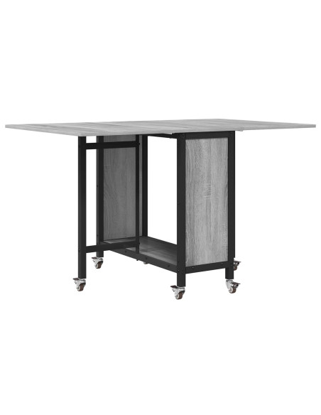 Tavolo da pranzo pieghevole con ruote 130 x 80 x 76,5 cm