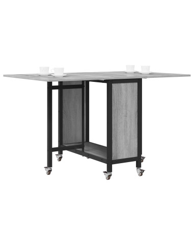 Tavolo da pranzo pieghevole con ruote 130 x 80 x 76,5 cm