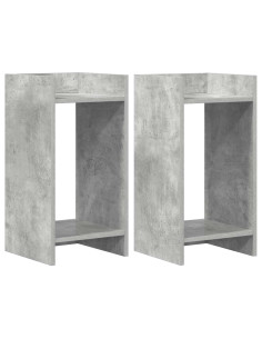 Supporto per piante 2 pcs Grigio Cemento 30 x 30 x 60 cm 2