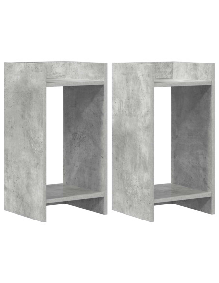 Supporto per piante 2 pcs Grigio Cemento 30 x 30 x 60 cm