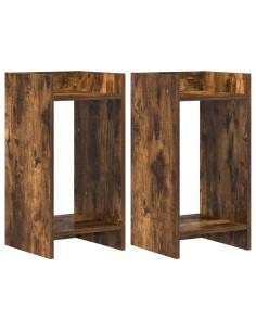 Supporto per piante 2 pcs Quercia Affumicata 30 x 30 x 60 cm 2