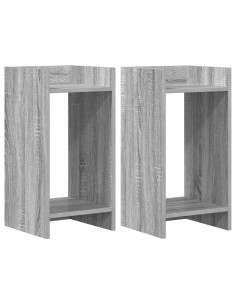 Supporto per piante 2 pcs Sonoma grigia 30 x 30 x 60 cm 2