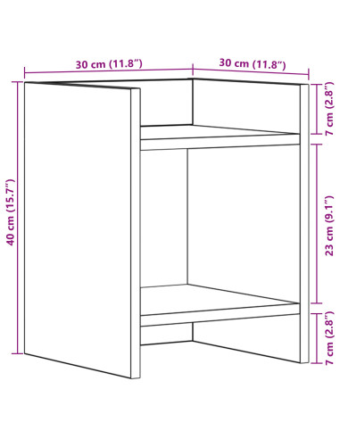 Supporto per piante Bianco 30 x 30 x 40 cm Legno ingegnerizzato