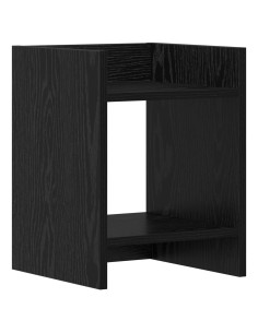 Supporto per piante con lo scaffale Rovere Nero 30 x 30 x 40 cm 2