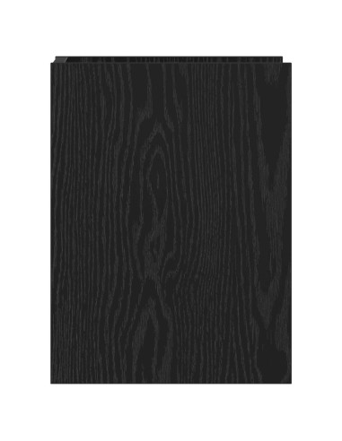Supporto per piante con lo scaffale Rovere Nero 30 x 30 x 40 cm