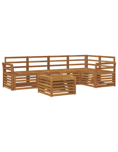 Set divani 6 pcs Naturale Legno di Acacia Massello