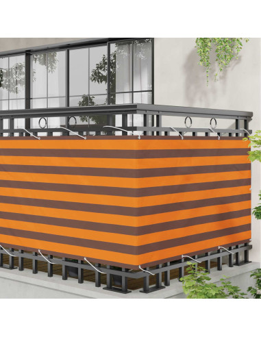 Schermo da balcone Arancione e Marrone 100 x 300 cm