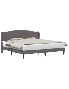 Struttura del letto con testiera Grigio 180 x 200 cm Similpelle 2