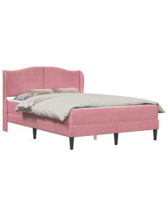 Struttura del letto 2 pcs Rosa 120 x 190 cm Velluto 2
