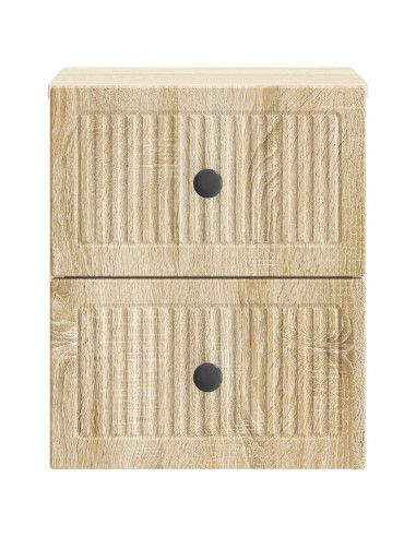 Mobiletto da notte a muro Rovere Sonoma 33 x 34,5 x 40 cm