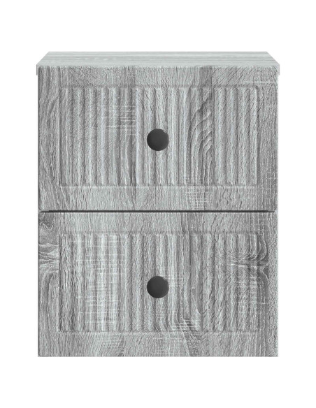 Mobiletto da notte a muro Grigio Sonoma 33 x 34,5 x 40 cm