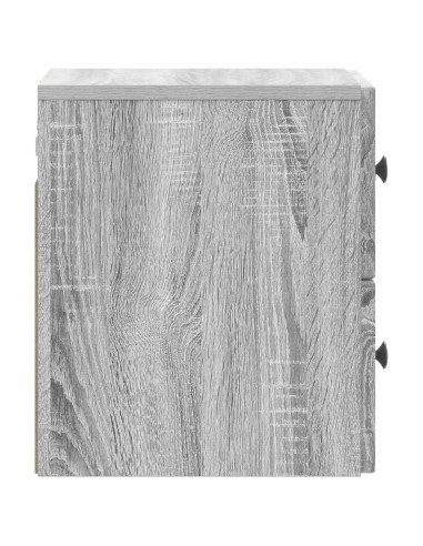 Mobiletto da notte a muro Grigio Sonoma 33 x 34,5 x 40 cm