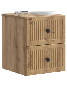Mobiletto da notte a muro Rovere Artigianale 33 x 34,5 x 40 cm 2