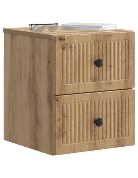 Mobiletto da notte a muro Rovere Artigianale 33 x 34,5 x 40 cm