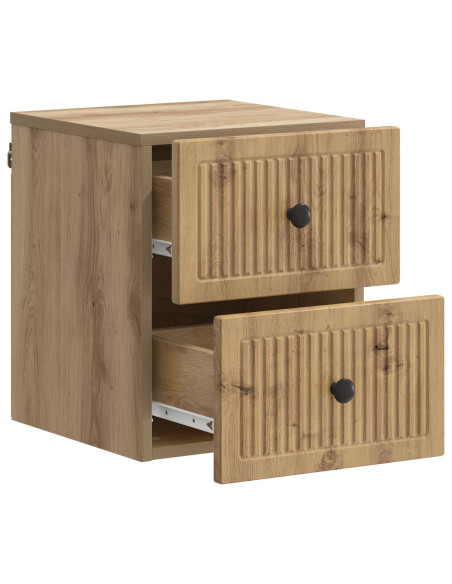 Mobiletto da notte a muro Rovere Artigianale 33 x 34,5 x 40 cm