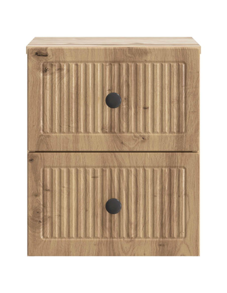 Mobiletto da notte a muro Rovere Artigianale 33 x 34,5 x 40 cm