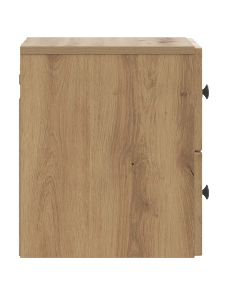 Mobiletto da notte a muro Rovere Artigianale 33 x 34,5 x 40 cm