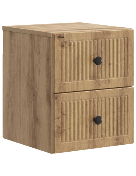 Mobiletto da notte a muro con cassetto 2 pcs Rovere Artigianale