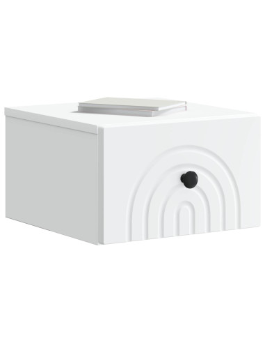 Mobiletto da notte a muro 2 pcs Bianco 33 x 34,5 x 20 cm