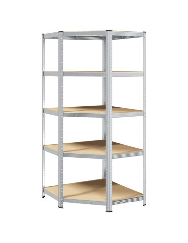 Mensola angolare Argento 90 x 90 x 198 cm Legno multistrato