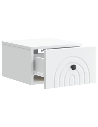 Mobiletto da notte a muro 2 pcs Bianco 33 x 34,5 x 20 cm