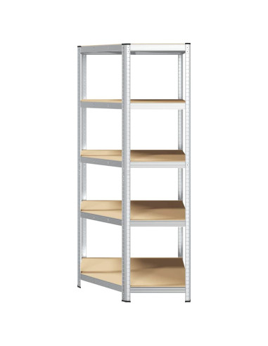 Mensola angolare Argento 90 x 90 x 198 cm Legno multistrato