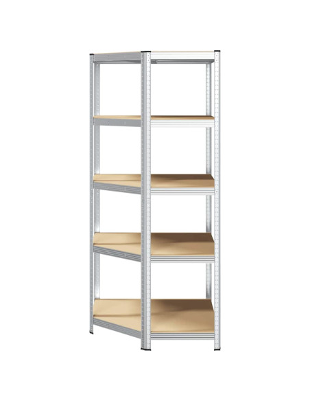 Mensola angolare Argento 90 x 90 x 198 cm Legno multistrato